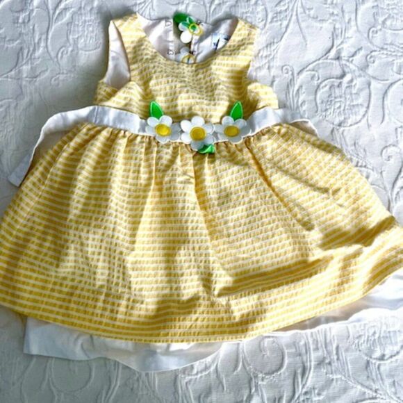 Florence Eiseman Yellow White Easter Spring Summer Dress 2T - Picture 1 of 6
